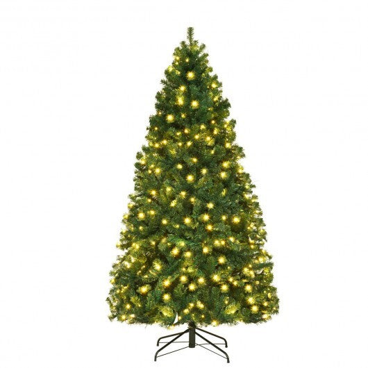 7 Feet PVC Artificial Christmas Tree with LED Lights-7 ft W2B