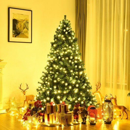 7 Feet PVC Artificial Christmas Tree with LED Lights-7 ft W2B