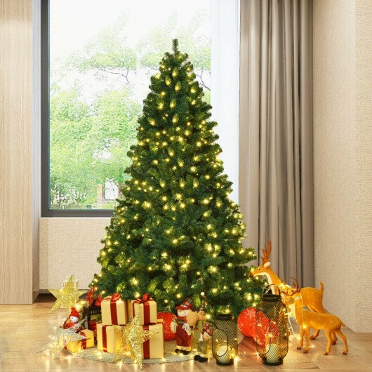 7 Feet PVC Artificial Christmas Tree with LED Lights-7 ft W2B