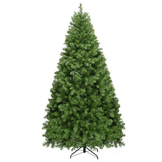 6/7/8 Feet Hinged Christmas Tree with PVC Branch Tips Warm White LED Lights-6 ft