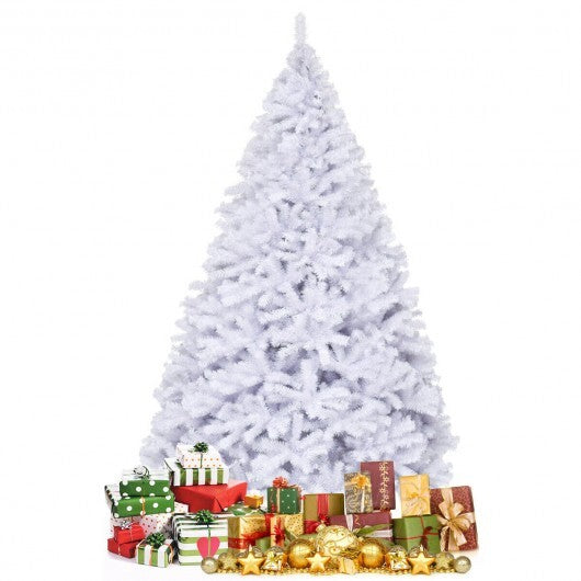 6' / 7.5' / 9' Hinged Artificial Christmas Tree with Metal Stand-9 ft - Color: White - Size: 9 ft W2B