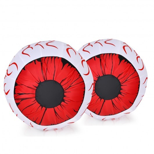 2 Pack 3 Feet Halloween Inflatable Eyeballs with Air Blower W2B