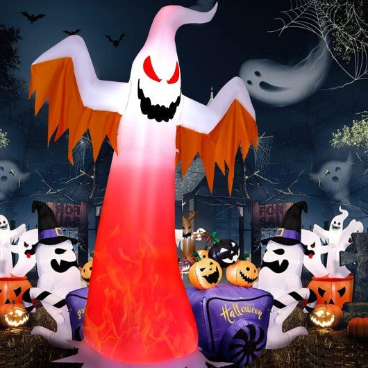 8 Feet Halloween Inflatable Ghost with Rotatable Flame LED Lights W2B