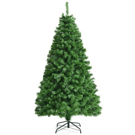 6 Feet Pre-lit Fiber Optic Artificial Christmas Tree with 617 Branch Tips W2B