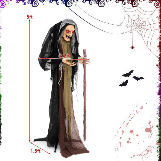 Life Size Animatronic Witch with Pre-Recorded Phrases W2B