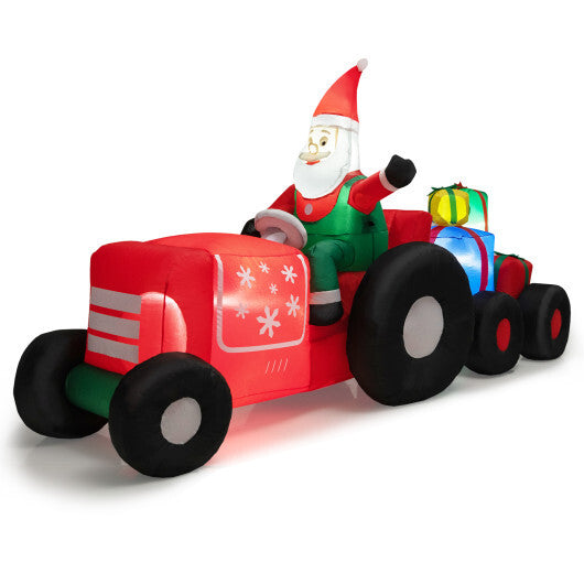 9 Feet Long Christmas Inflatables Santa Claus Decoration with Gifts W2B