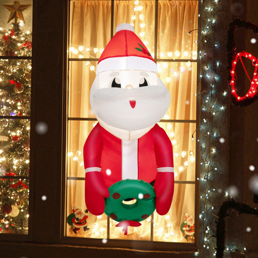 3.3 Feet Lighted Inflatable Santa Claus Broke Out from Window W2B