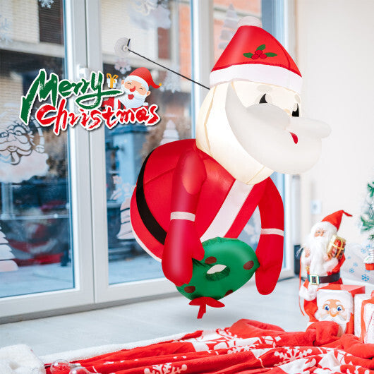 3.3 Feet Lighted Inflatable Santa Claus Broke Out from Window W2B