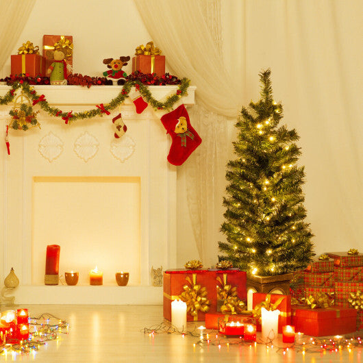 4 Feet Pre-Lit Potted Christmas Tree W2B
