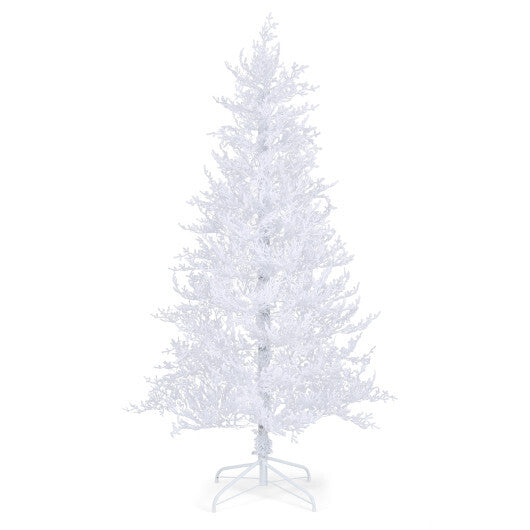 6 Feet Artificial Xmas Tree with 383 PE Branch Tips and 300 LED Lights W2B