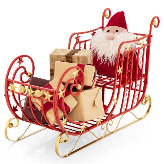Metal Christmas Santa Sleigh with Large Cargo Area for Gifts W2B