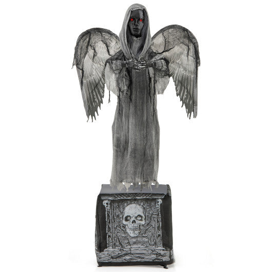 5.5ft Halloween Animatronic Decoration with Light Up Eyes and Shaking Wings W2B