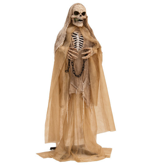 Lighted and Animated Halloween Decoration Outdoor Skeleton with LED W2B