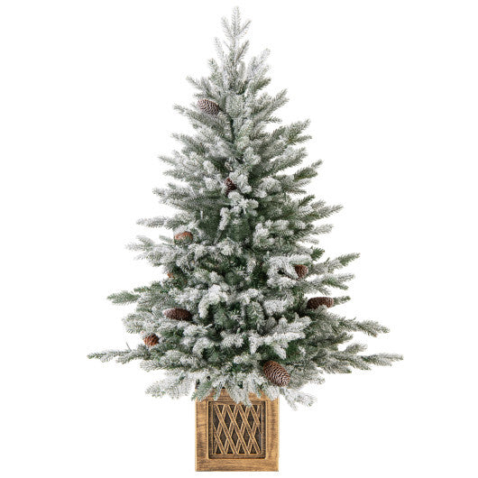 4 FT Pre-lit Artificial Entrance Christmas Tree 100 LED Lights W2B