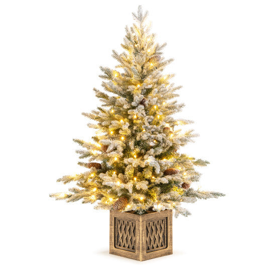 4 FT Pre-lit Artificial Entrance Christmas Tree 100 LED Lights W2B