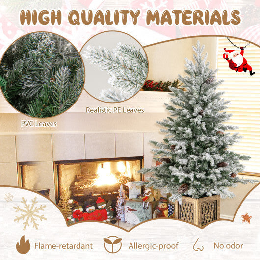 4 FT Pre-lit Artificial Entrance Christmas Tree 100 LED Lights W2B