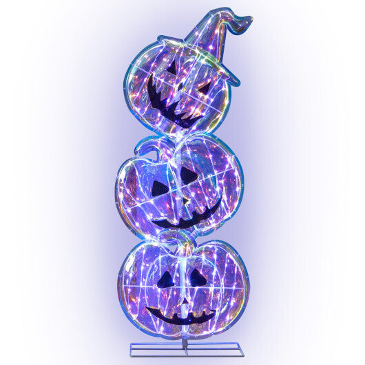Standing 150 LED Lighted Pumpkin Halloween Decoration with Base W2B