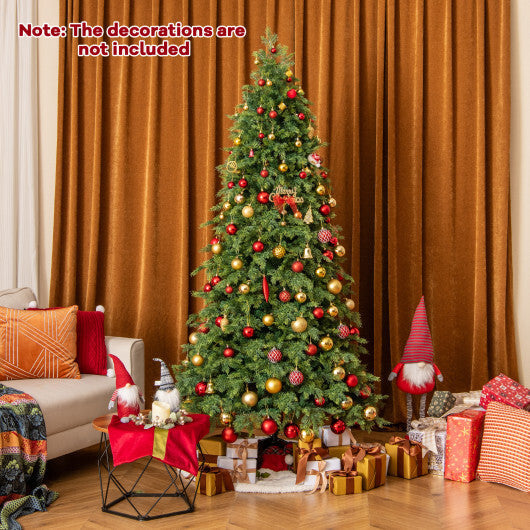 Artificial Christmas Tree Green Hinged Holiday Tree with 721/1019 Lush Branch Tips-6 ft W2B