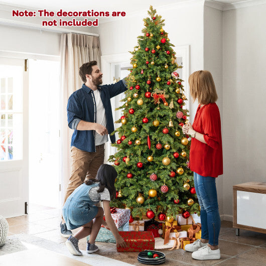 Artificial Christmas Tree Green Hinged Holiday Tree with 721/1019 Lush Branch Tips-6 ft W2B