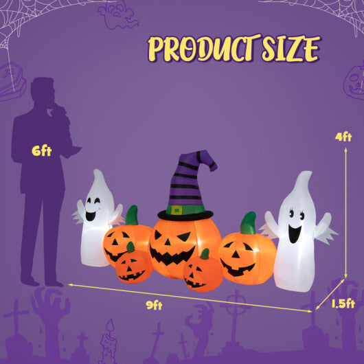 Halloween Groundbreaker Climbing Zombie+Inflatable Pumpkins W2B