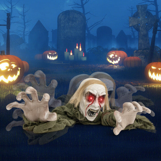Halloween Groundbreaker Climbing Zombie+Inflatable Pumpkins W2B