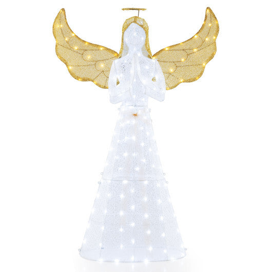 5 ft Festive Pre-Lit Angel with Halo and 150 LED Lights W2B