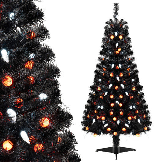 4.5 Feet Artificial Halloween Tree with 6 Lighting Modes and 5 Musics W2B