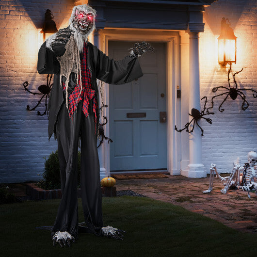 8.2 FT Standing Animatronic Werewolf with Howling Sounds  Red Flashing Eyes and Poseable Arms W2B