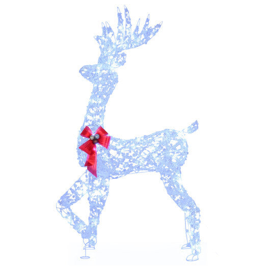 5 Feet Pre-Lit Christmas Reindeer with 100 LED Lights W2B