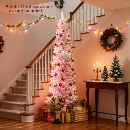 6 FT Artificial Christmas Tree with 460 Branch Tips and Folding Metal Stand W2B
