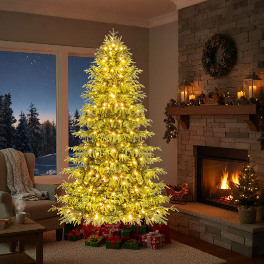 Artificial Christmas Tree with LED Lights and PVC Mixed Branch Tips-7 W2B