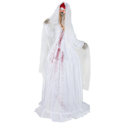 Halloween Animatronic Standing Bride 7.2 FT Haunted House Decoration W2B
