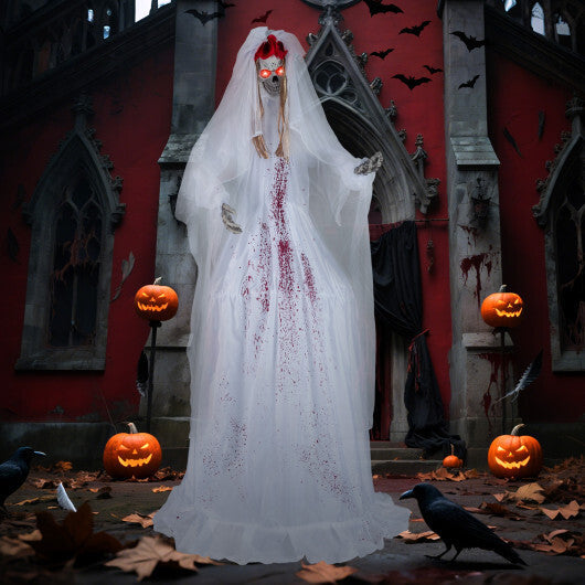 Halloween Animatronic Standing Bride 7.2 FT Haunted House Decoration W2B