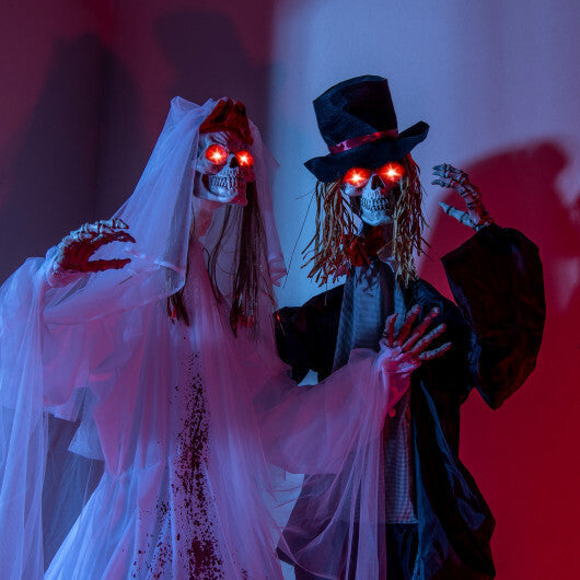 Halloween Animatronic Standing Bride 7.2 FT Haunted House Decoration W2B