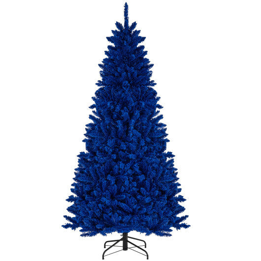 Pre-Lit Artificial Christmas Tree with 340 Blue LED Lights and 3 Modes-7 ft W2B