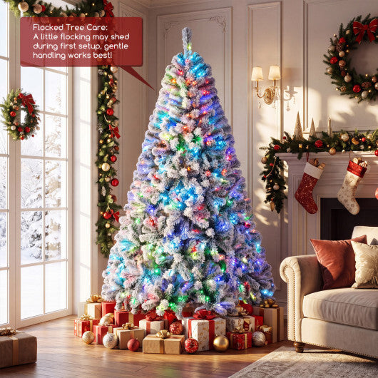 7.5/6 FT Smart Pencil Christmas Tree with APP Remote & RGB Lights and Music Sync-6FT W2B