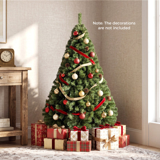 Costway 5 FT Artificial Christmas Tree with 519 Full Branch Tips & Folding Metal Stand W2B