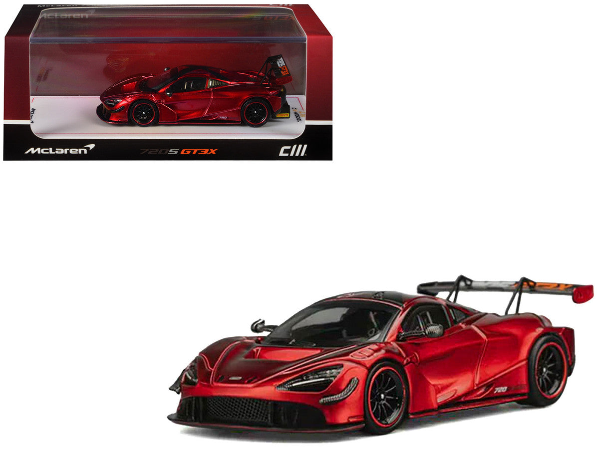 McLaren 720S GT3X Red Metallic 1/64 Diecast Model Car by CM Model-0