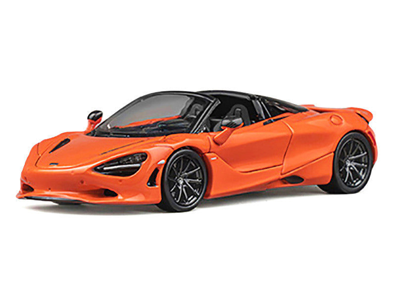 McLaren 750S Spider Orange with Black Accents 1/64 Diecast Model Car by CM Models CM Models