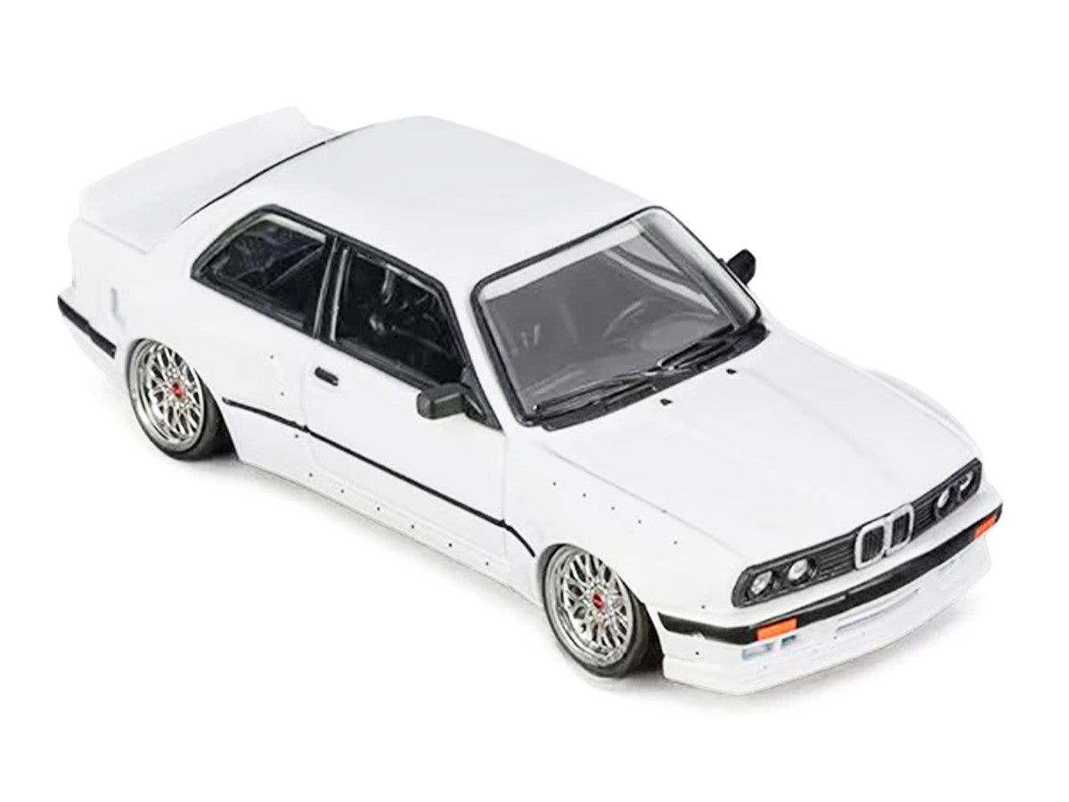 Pandem E30 V1 White with Extra Wheels 1/64 Diecast Model Car by CM Models CM Models
