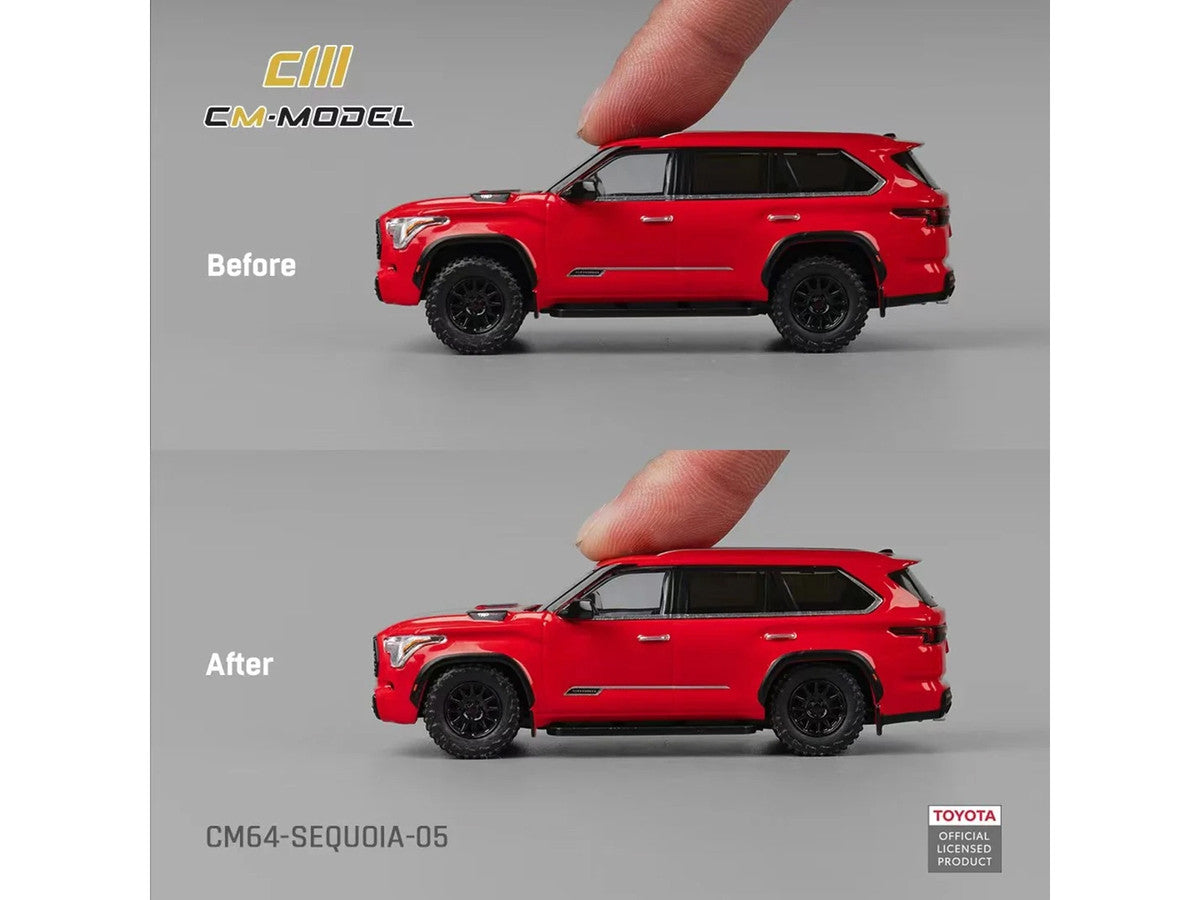 2024 Toyota Sequoia Solar Red 1/64 Diecast Model Car by CM Model CM Models