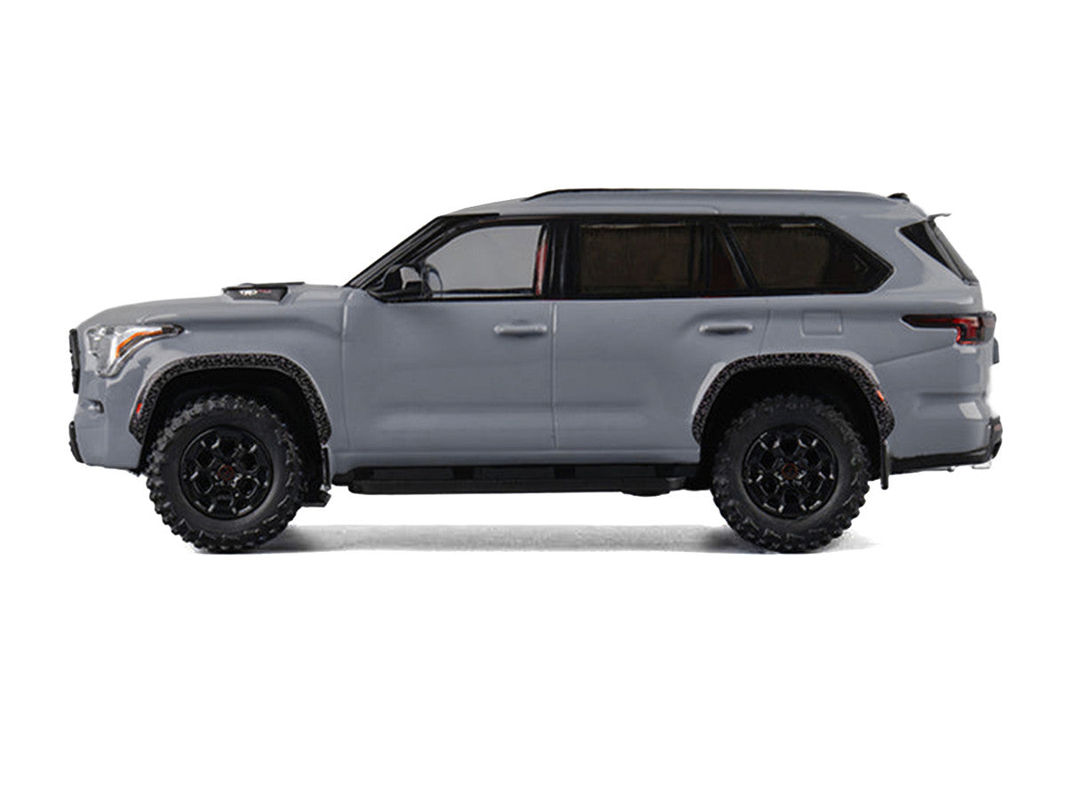 2024 Toyota Sequoia Cement Gray with Red Interior 1/64 Diecast Model Car by CM Models CM Models
