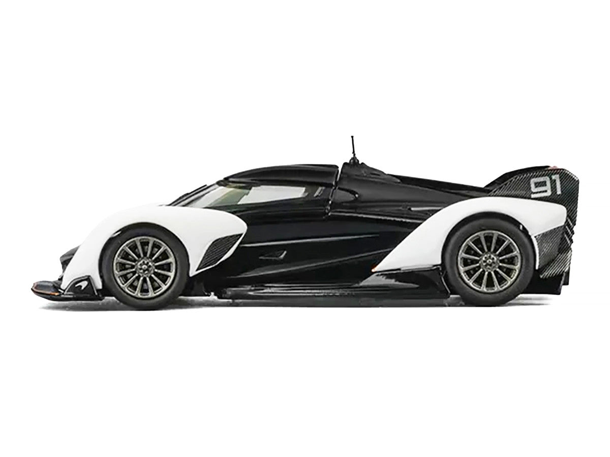 McLaren Solus GT #91 Black and White with Orange Accents 1/64 Diecast Model Car by CM Model CM Models