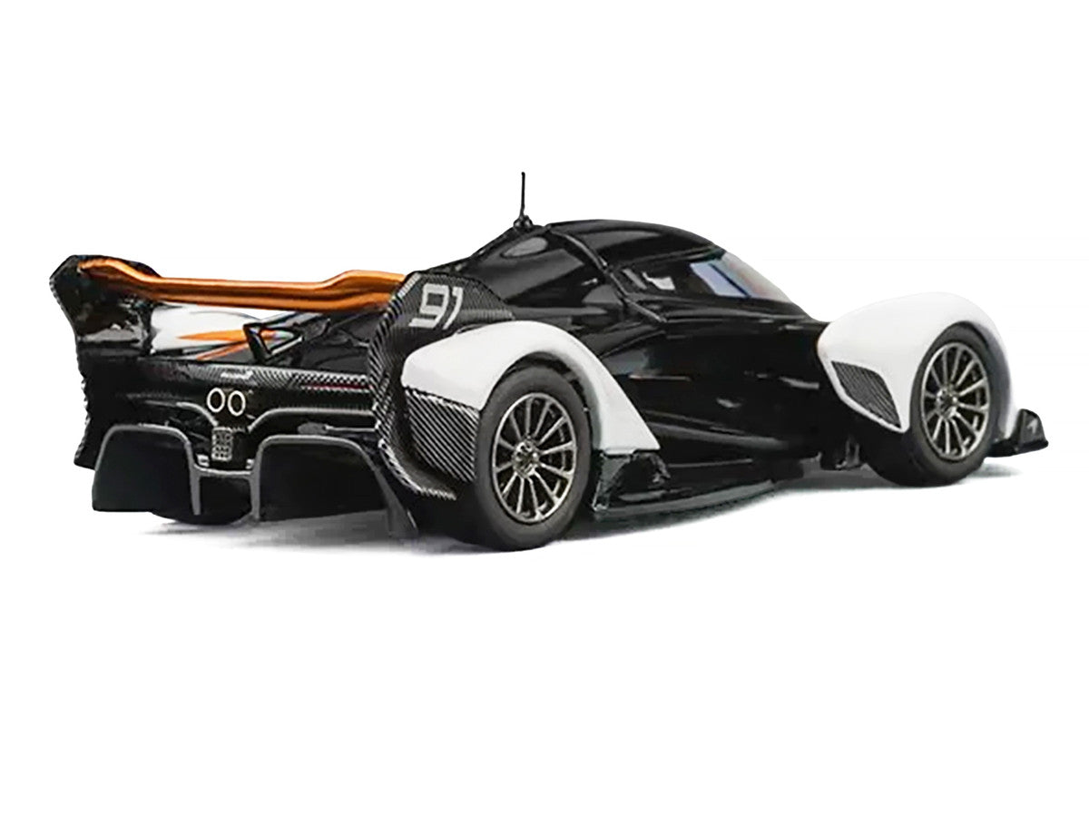 McLaren Solus GT #91 Black and White with Orange Accents 1/64 Diecast Model Car by CM Model CM Models