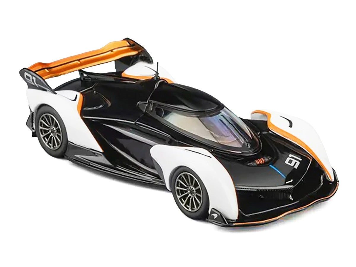 McLaren Solus GT #91 Black and White with Orange Accents 1/64 Diecast Model Car by CM Model CM Models