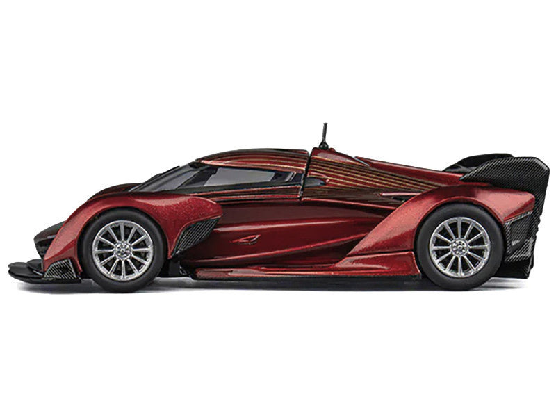 McLaren Solus GT Wine Red Metallic with Gold Stripes 1/64 Diecast Model Car by CM Model CM Models