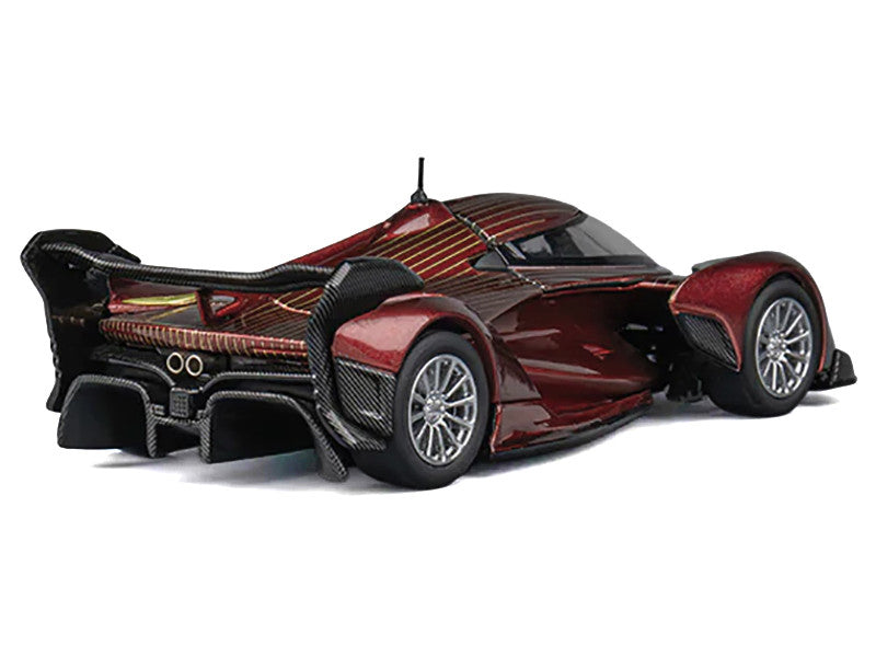 McLaren Solus GT Wine Red Metallic with Gold Stripes 1/64 Diecast Model Car by CM Model CM Models