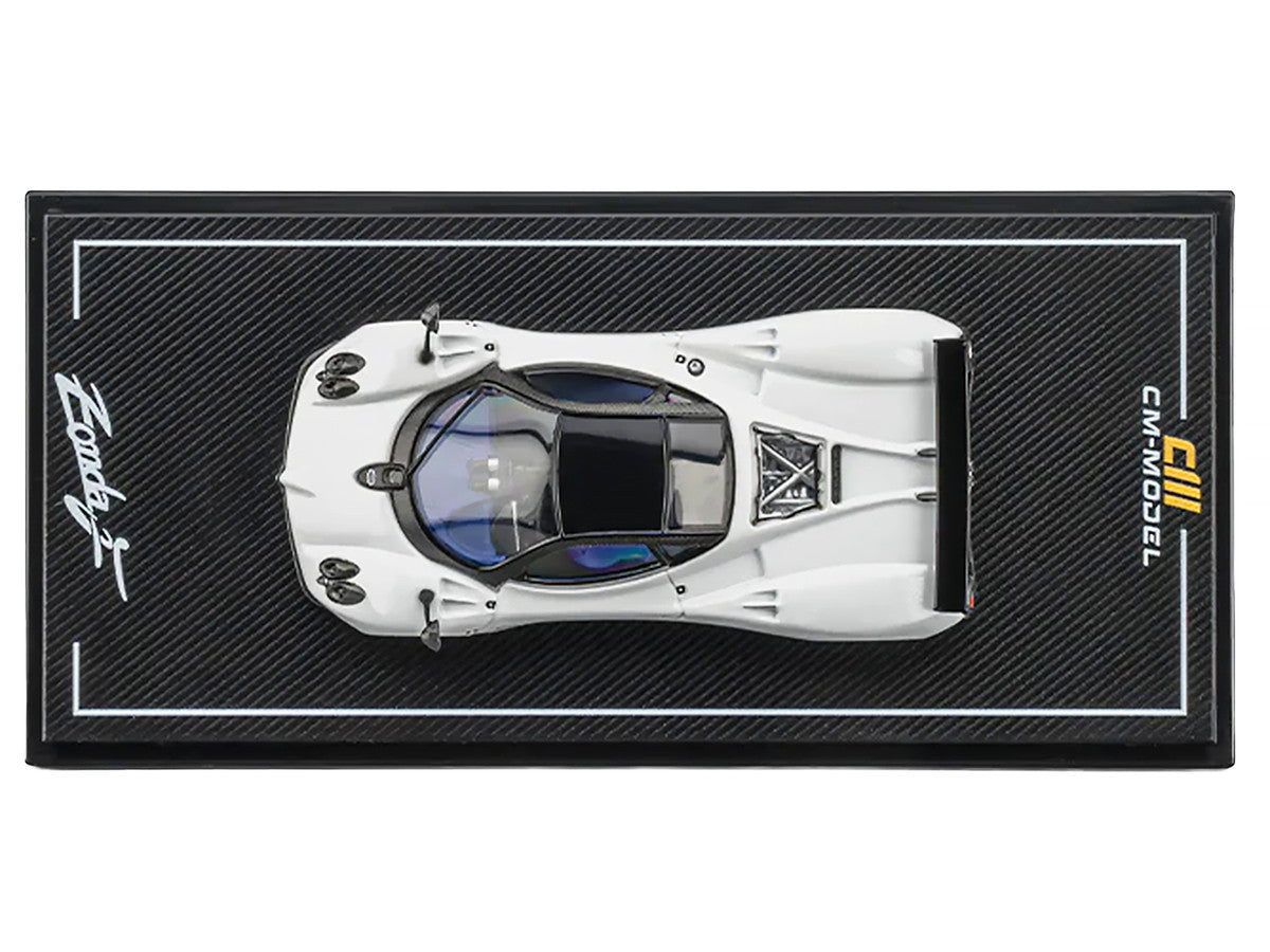 Pagani Zonda F Pearl White with Black Top 1/64 Diecast Model Car by CM Model CM Models