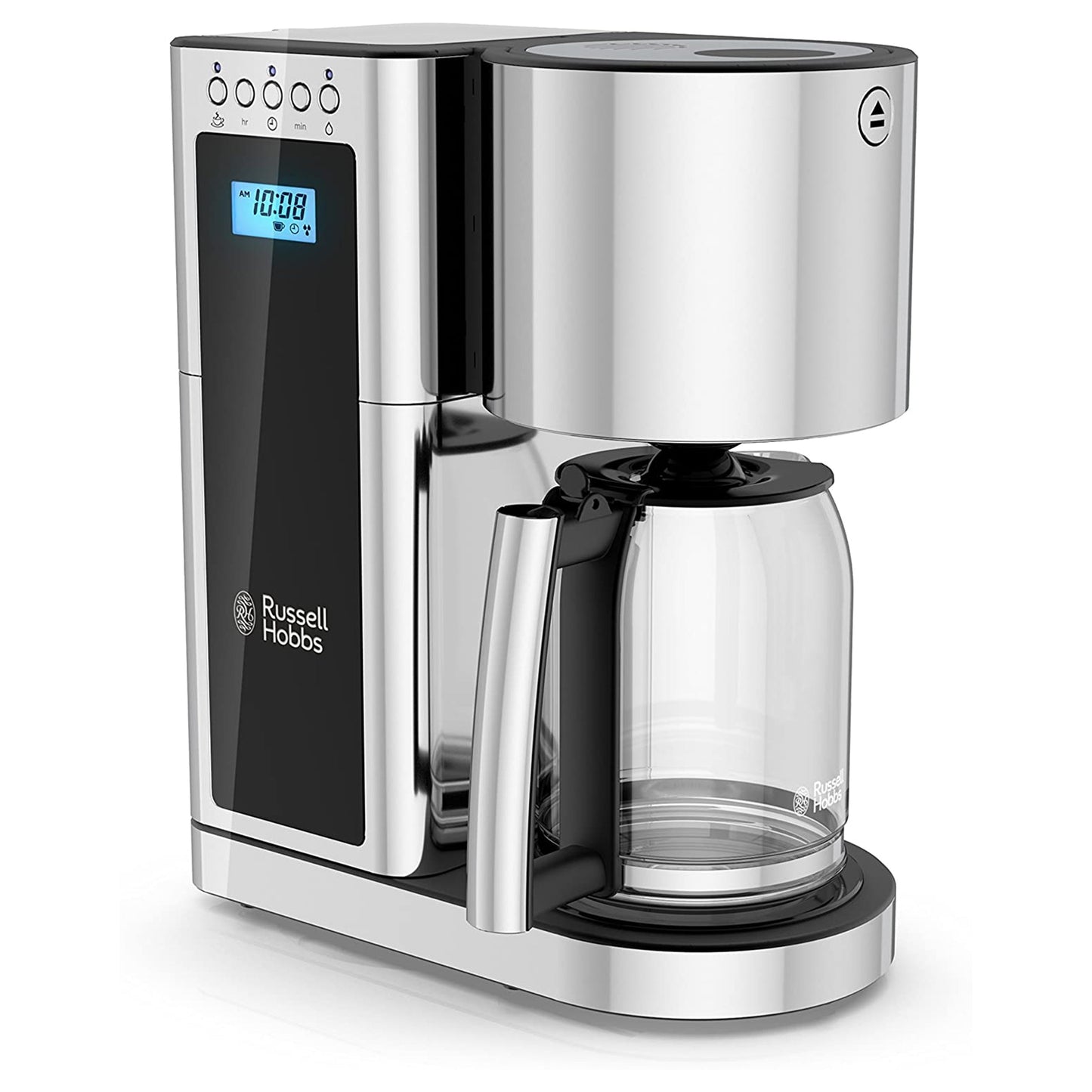 Russell Hobbs Glass 8 Cup Coffeemaker in Black and Stainless Steel W2B