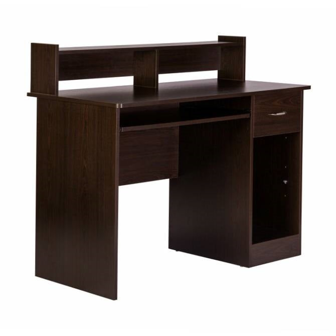 Contemporary Home Office Computer Desk in Espresso Wood Finish FastFurnishings